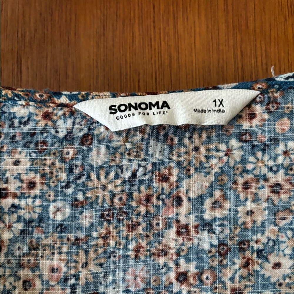 Sonoma Blue Floral Maxi Dress - Picture 3 of 6